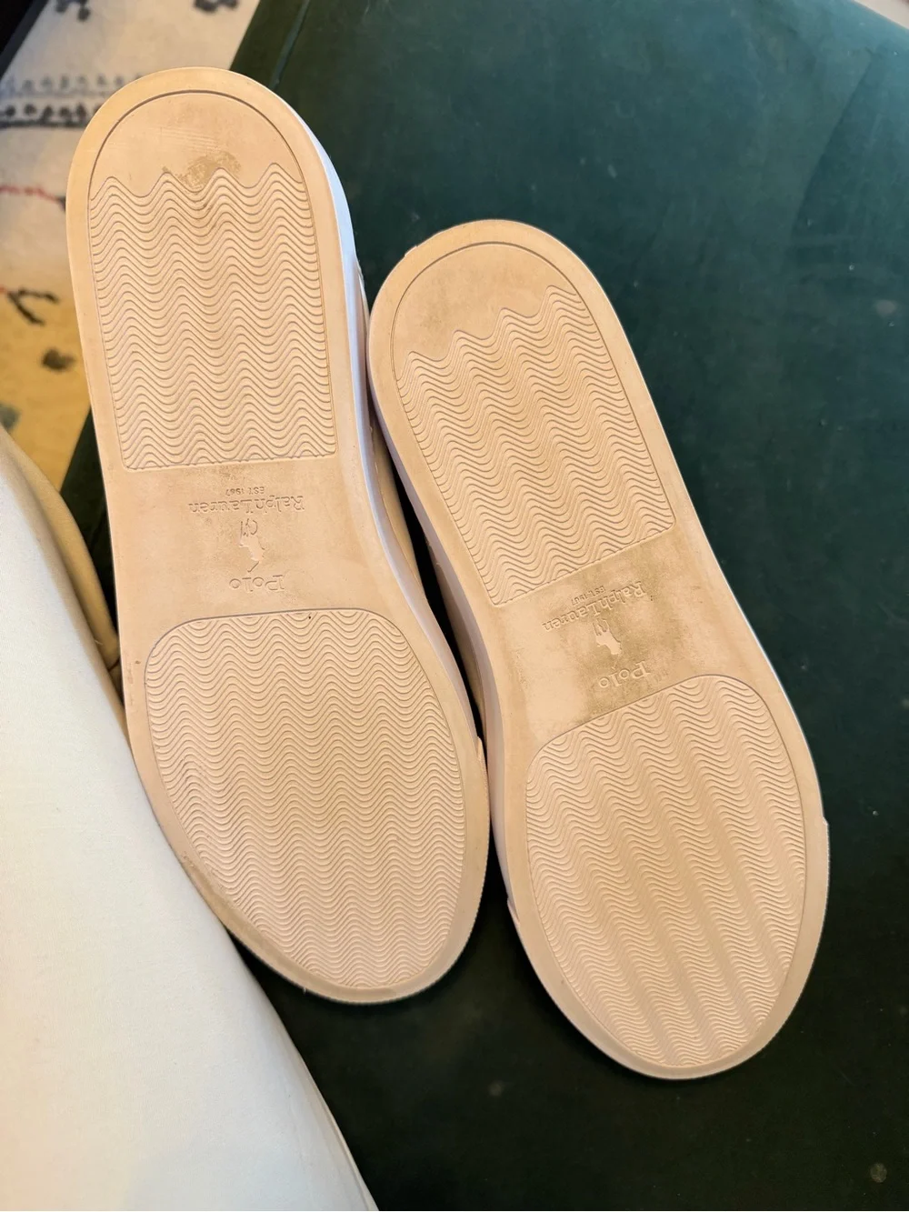Polo by Ralph Lauren White Low-Top Leather Sneakers